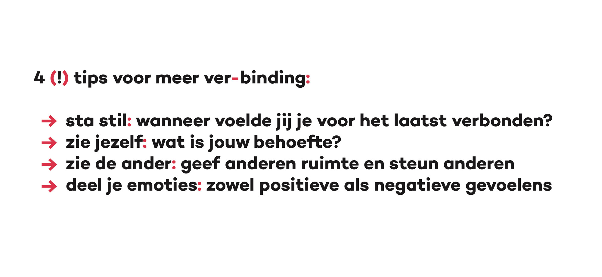 4 tips voor meer verbinding