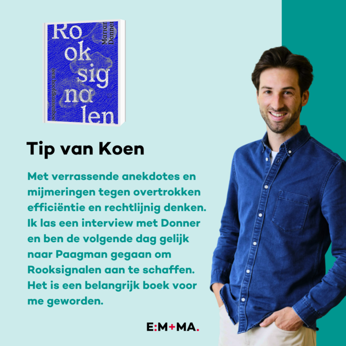 Cover van de zomertip van Koen: het boek rooksignalen